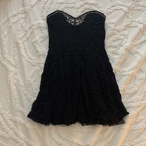 Free People Black Strapless Dress Small